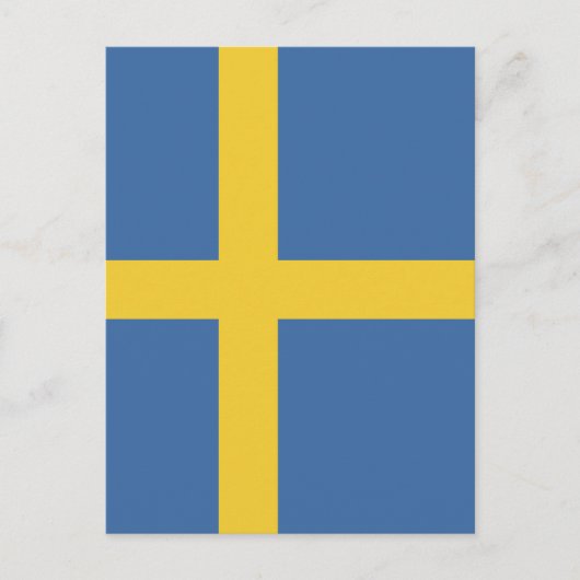 Zweedse vlag briefkaart (Voorkant)