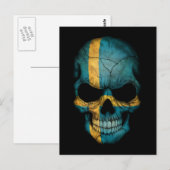  Zweedse vlag Briefkaart (Voorkant / Achterkant)