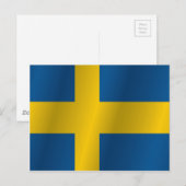 Zweedse vlag briefkaart (Voorkant / Achterkant)