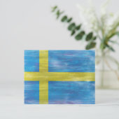 Zweedse vlag briefkaart (Staand voorkant)