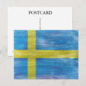 Zweedse vlag briefkaart (Voorkant / Achterkant)