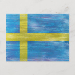 Zweedse vlag briefkaart
