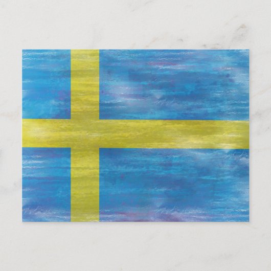 Zweedse vlag briefkaart (Voorkant)