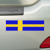Zweedse vlag bumpersticker (Op auto)