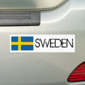Zweedse vlag bumpersticker (Op auto)