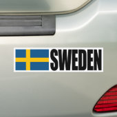 Zweedse vlag bumpersticker (Op auto)