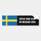 Zweedse vlag bumpersticker (Voorkant)