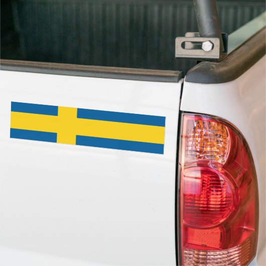 zweedse vlag bumpersticker (Op Truck)