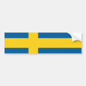 zweedse vlag bumpersticker (Voorkant)