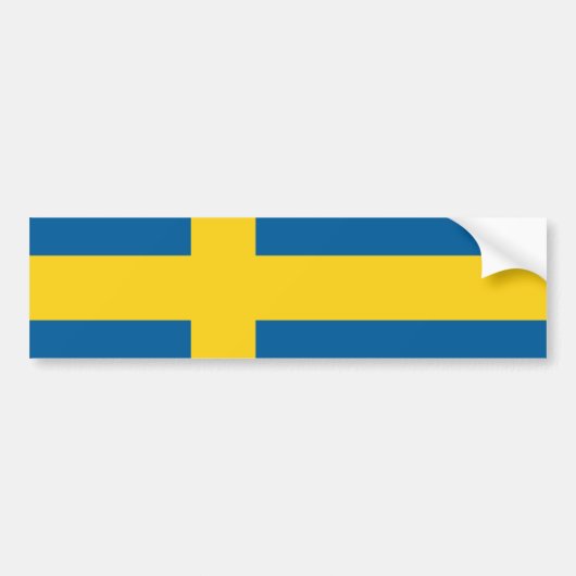 zweedse vlag bumpersticker (Voorkant)