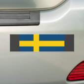 Zweedse vlag bumpersticker (Op auto)