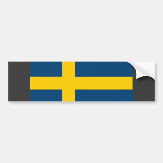 Zweedse vlag bumpersticker (Voorkant)