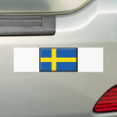 Zweedse vlag bumpersticker (Op auto)