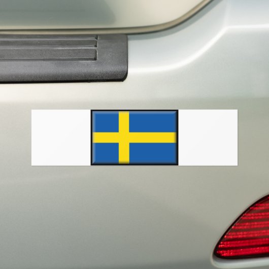 Zweedse vlag bumpersticker (Op auto)