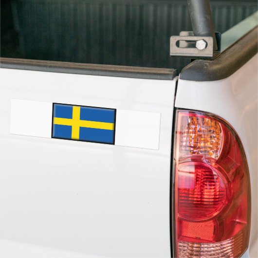 Zweedse vlag bumpersticker (Op Truck)