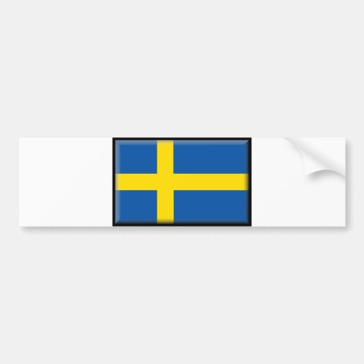 Zweedse vlag bumpersticker (Voorkant)