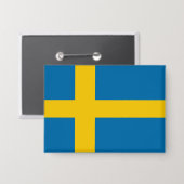 Zweedse Vlag Button (Voorkant / Achterkant)