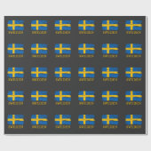 Zweedse vlag cadeaupapier (Vlak)