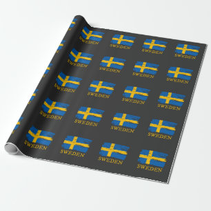 Zweedse vlag cadeaupapier