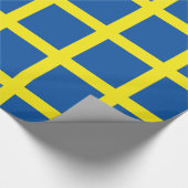 Zweedse vlag cadeaupapier (Hoek)