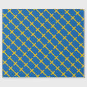 Zweedse vlag cadeaupapier (Vlak)