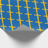 Zweedse vlag cadeaupapier (Hoek)