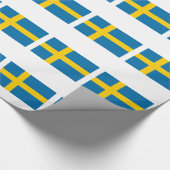 Zweedse vlag cadeaupapier (Hoek)