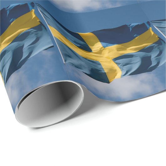 Zweedse vlag cadeaupapier (Rol Hoek)
