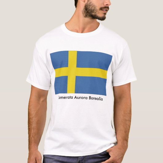 Zweedse vlag, Camerata Aurora Borealis T-shirt (Voorkant)