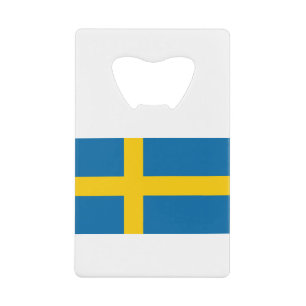 Zweedse vlag creditkaart flessenopener
