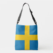 Zweedse vlag crossbody tas (Achterkant)