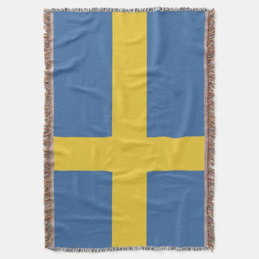 Zweedse vlag deken (Voorkant Verticaal)