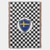 Zweedse vlag deken (Voorkant Verticaal)