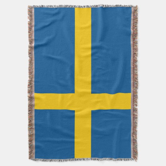 Zweedse vlag deken (Voorkant Verticaal)