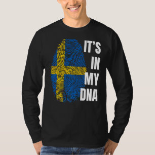 Zweedse Vlag Dna Fingerprint Zweden T-shirt