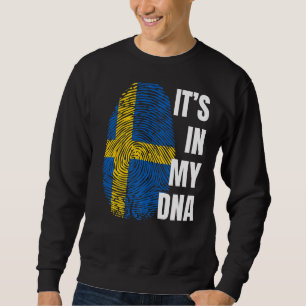 Zweedse Vlag Dna Fingerprint Zweden Trui