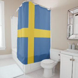 Zweedse vlag douchegordijn