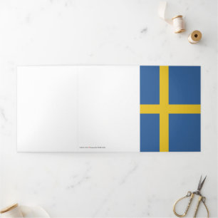 Zweedse vlag drieluik kaart