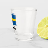 Zweedse vlag drink Zweden Shot Glas (Rechts)