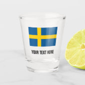 Zweedse vlag drink Zweden Shot Glas (Voorkant)