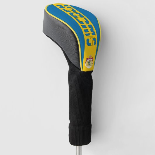 Zweedse vlag: een prachtig patriottisch golfheadcover (Schuin)