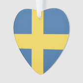 Zweedse vlag Emblem Ornament (voorkant)