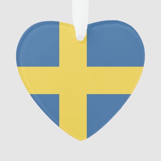 Zweedse vlag Emblem Ornament (voorkant)