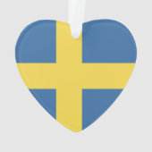 Zweedse vlag Emblem Ornament (achterkant)