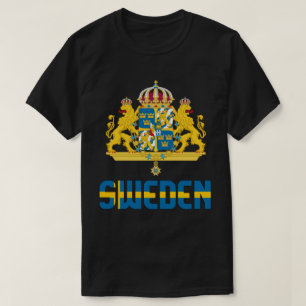 Zweedse vlag en wapenschild t-shirt