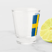 Zweedse vlag en Zweedse vaderland Shot Glas (Links)