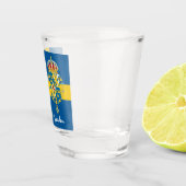 Zweedse vlag en Zweedse vaderland Shot Glas (Rechts)