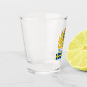 Zweedse vlag en Zweedse vaderland Shot Glas (Links)