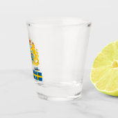 Zweedse vlag en Zweedse vaderland Shot Glas (Rechts)