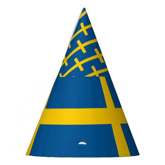 Zweedse vlag feesthoedjes (Links)